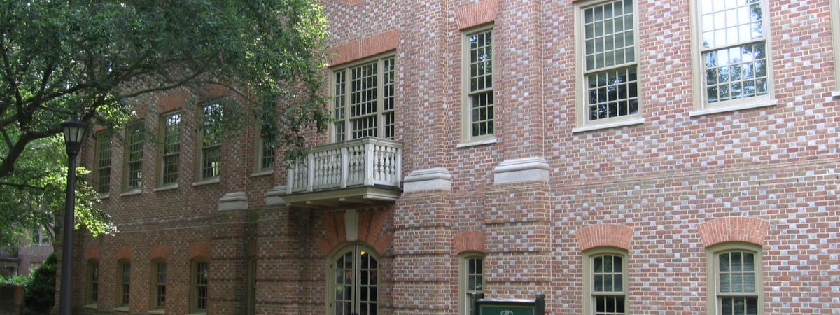 Front facade of the McGlothlin building, a three story brick building