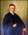 Chandler Painter three-quarter portrait of Julian Chandler in a dark robe