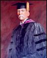 Tyler Portrait of Lyon Tyler in purple and black regalia