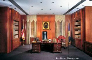 recreation of Warren E. Burger's retirement office at the Supreme Court