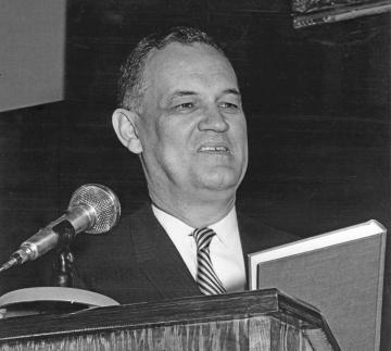 Mills Godwin at 1969 Constitutional Revision Commission Meeting, University Archives Photograph Collection